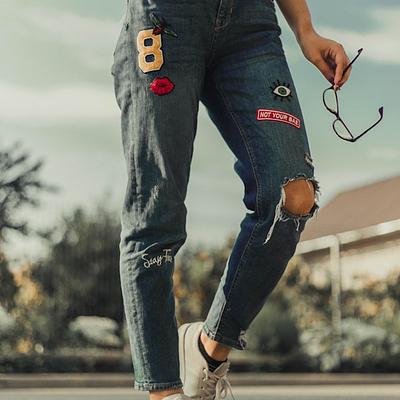 High-Rise Straight Jeans